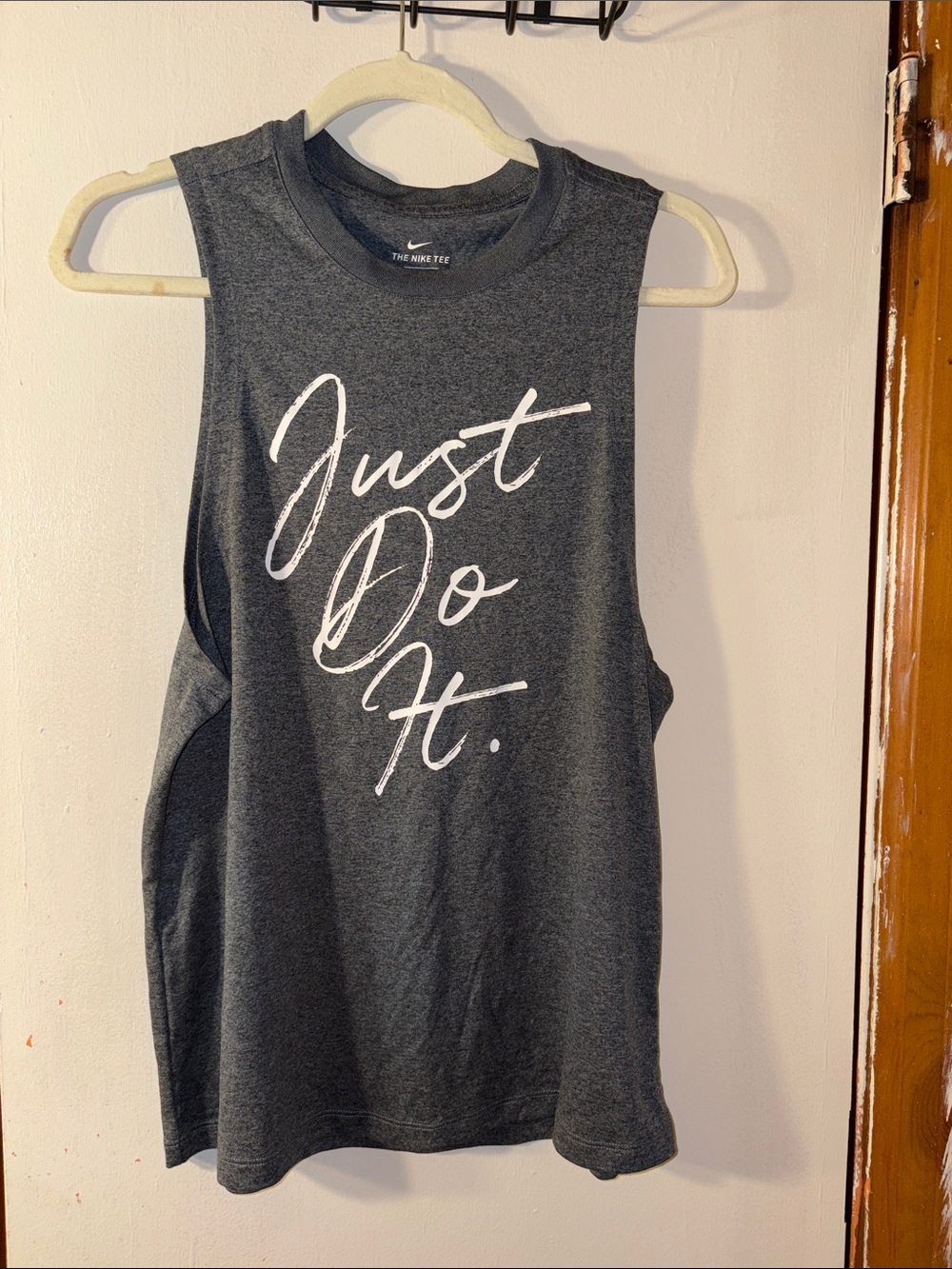 Nike Charcoal Gray Sleeveless 'Just Do It.' Muscle Tank